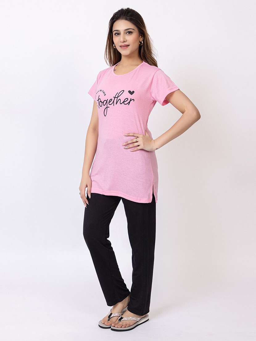 women printed nightwear pyjama set - 22228692 -  Standard Image - 3