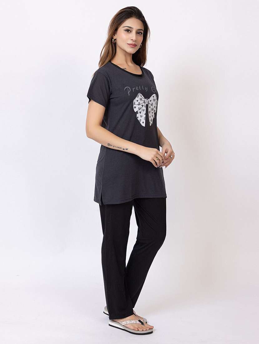 women printed nightwear pyjama set - 22228693 -  Standard Image - 3