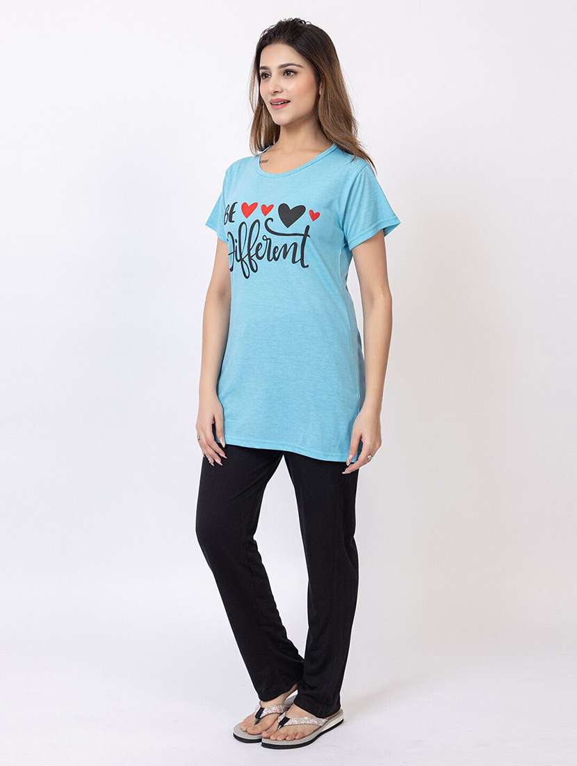 women printed nightwear pyjama set - 22228695 -  Standard Image - 3