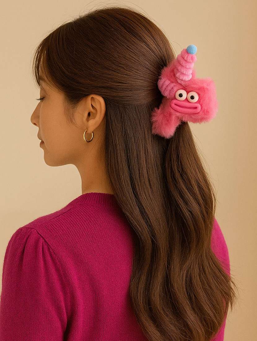 women cartoon unicorn hair claw clip for women
