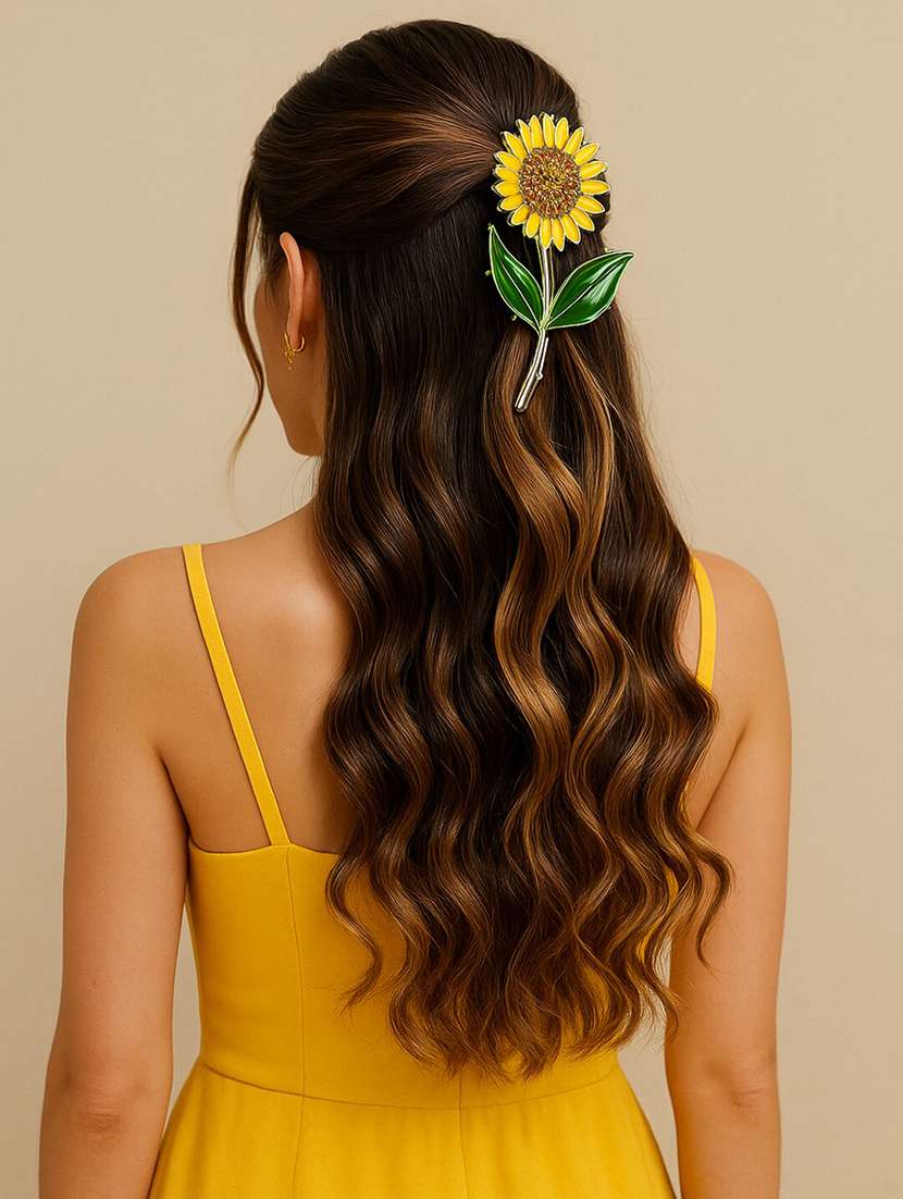 women sunflower hair claw for women