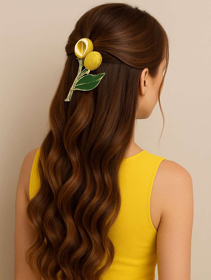 women lemon branch inspired premium hair claw clip for women