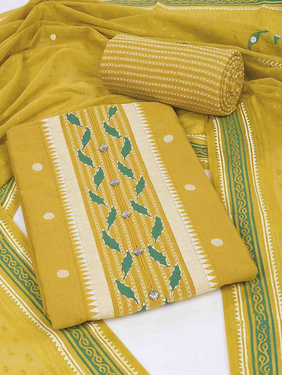 women self design unstitched suit set