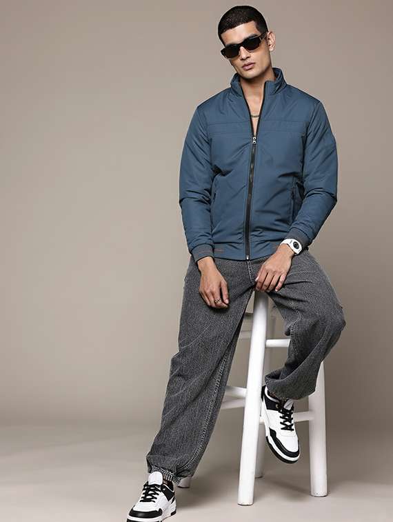 men solid long sleeve lightweight bomber jacket - 22228851 -  Standard Image - 3