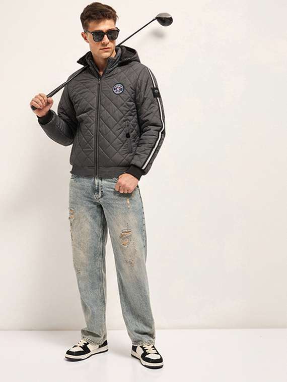 men solid long sleeve puffer jacket - 22228852 -  Standard Image - 3