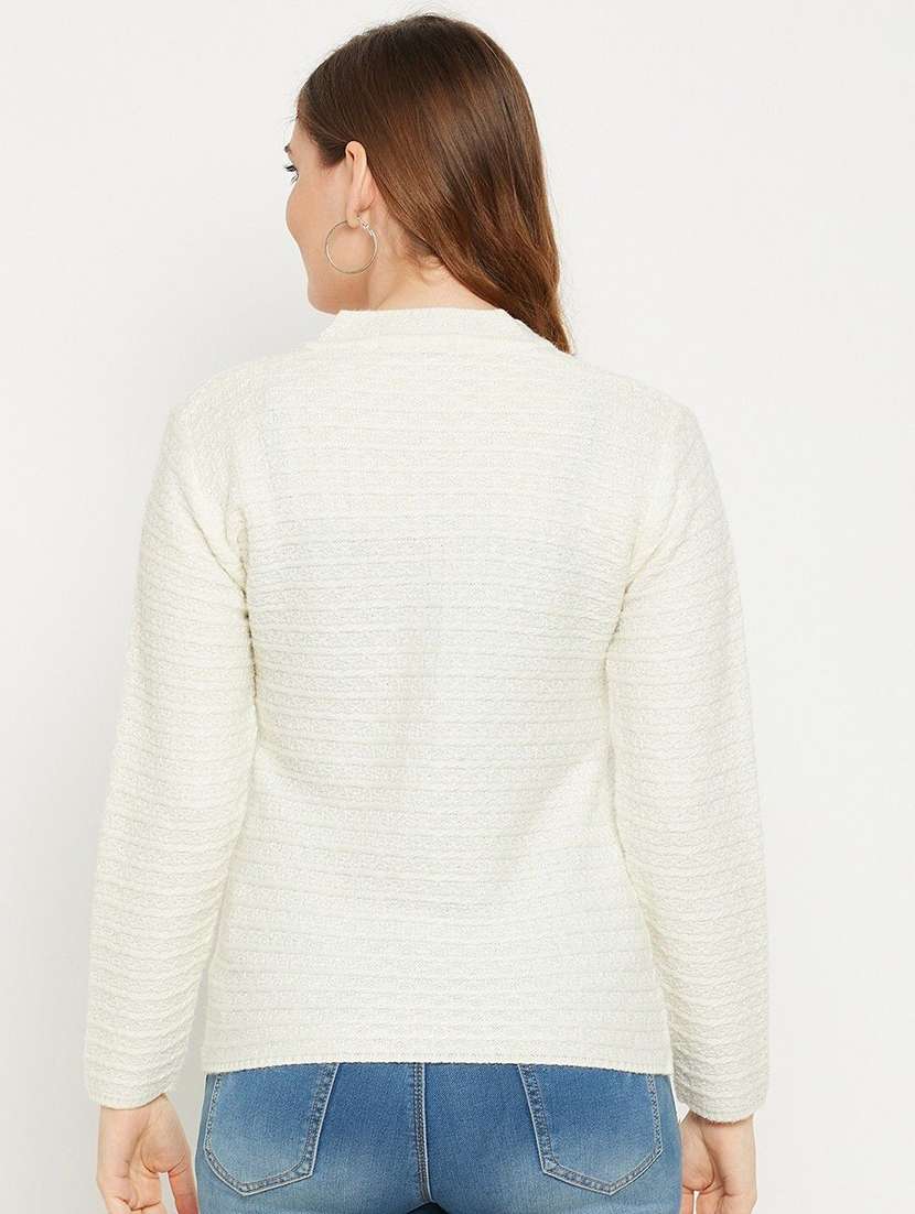 women self designed long sleeve cardigan - 22229097 -  Standard Image - 3