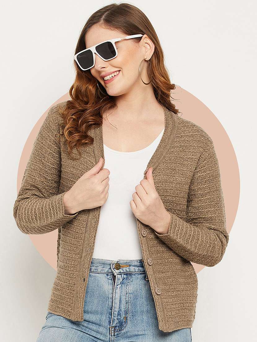 women self designed long sleeve cardigan - 22229180 -  Zoom Image - 0