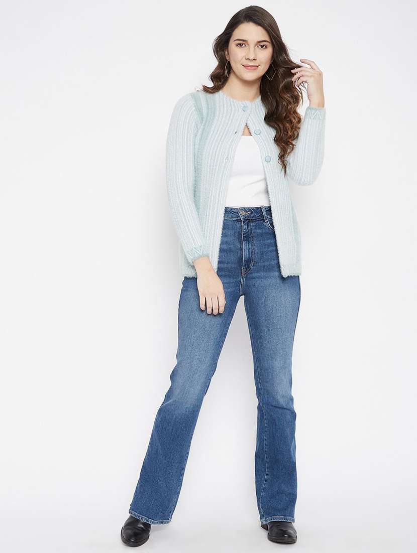 women self designed long sleeve cardigan - 22229192 -  Standard Image - 3