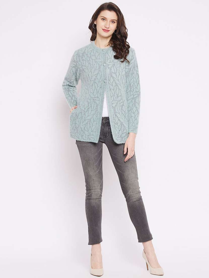 women self designed long sleeve cardigan - 22229210 -  Standard Image - 3
