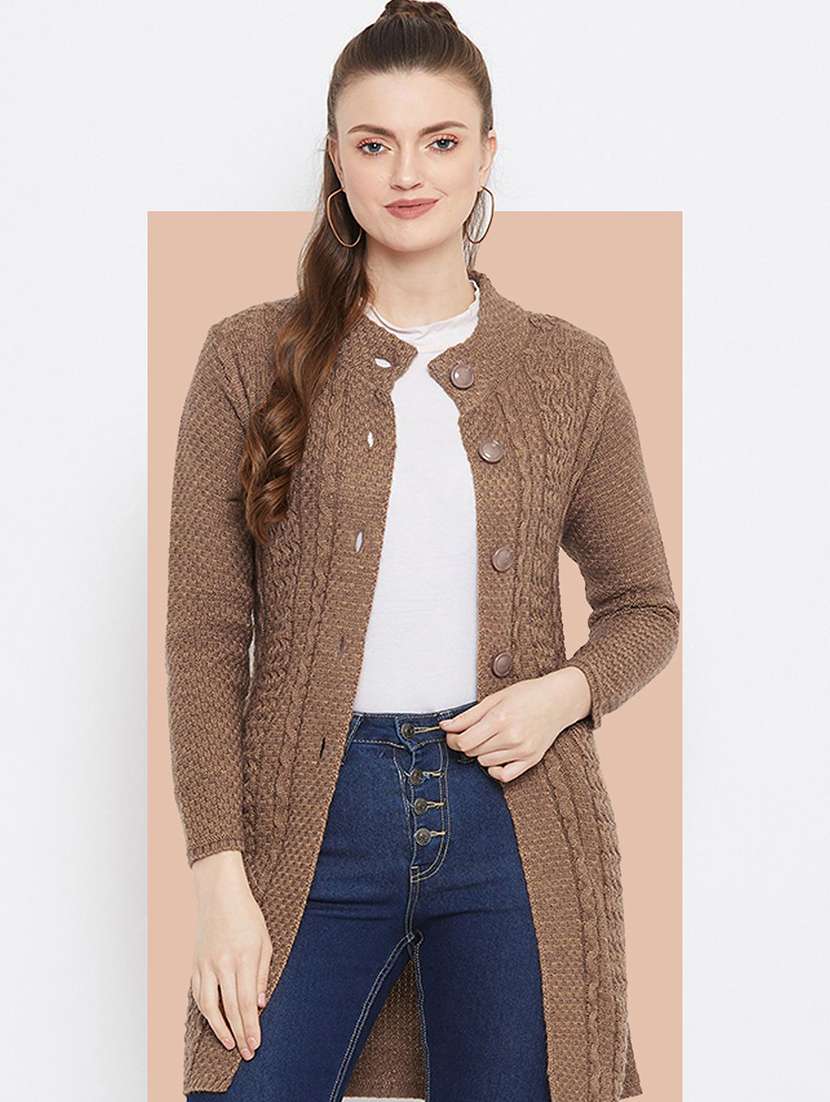 women self designed long sleeve cardigan - 22229218 -  Zoom Image - 0