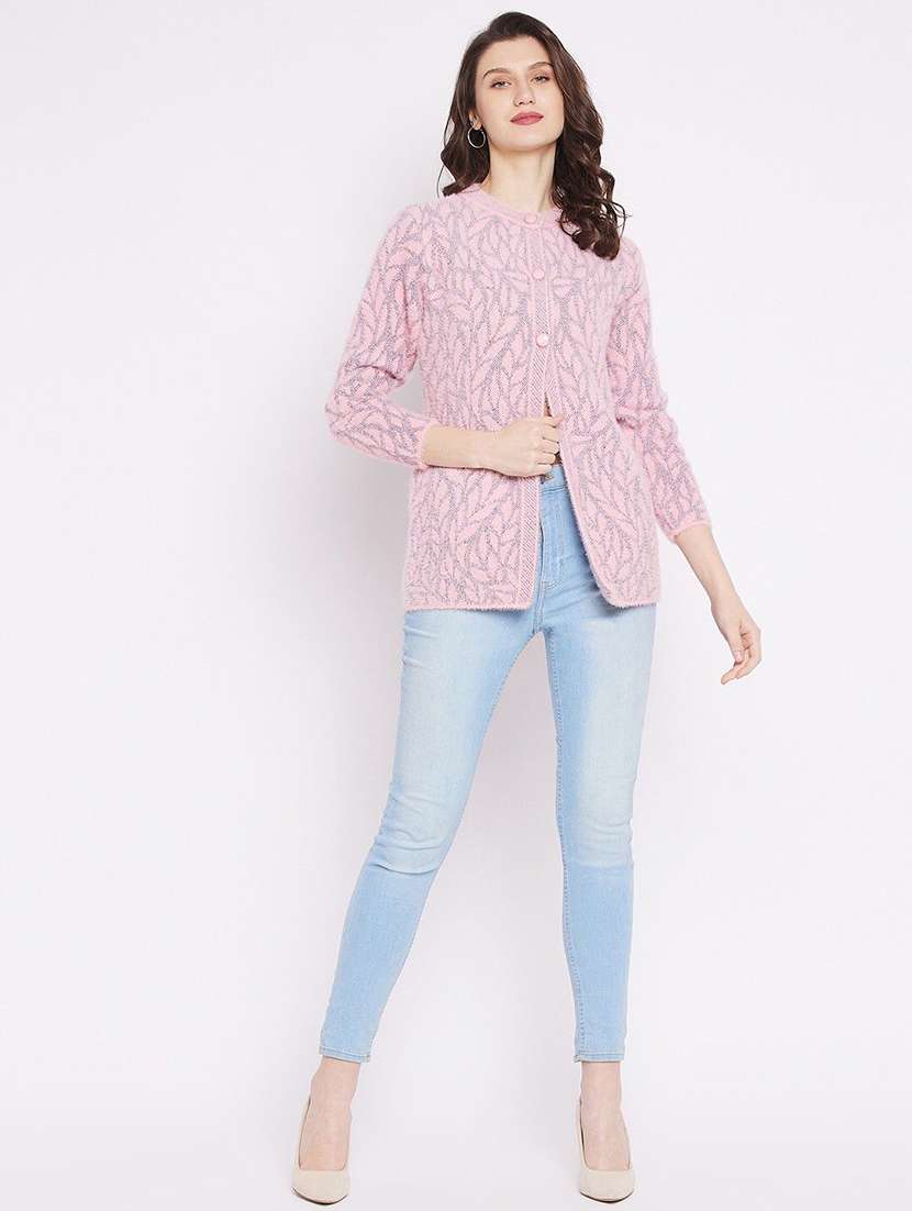 women self designed sleeveless cardigan - 22229301 -  Standard Image - 3