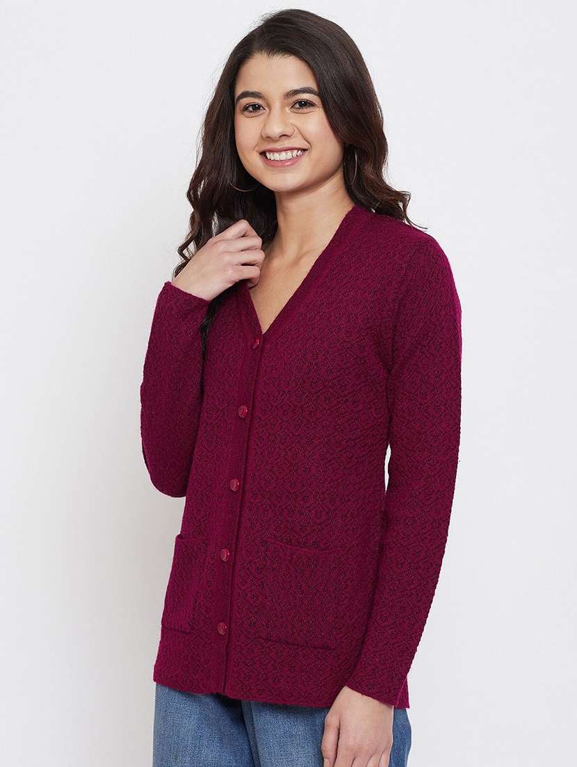 women self designed long sleeve cardigan - 22229465 -  Zoom Image - 0