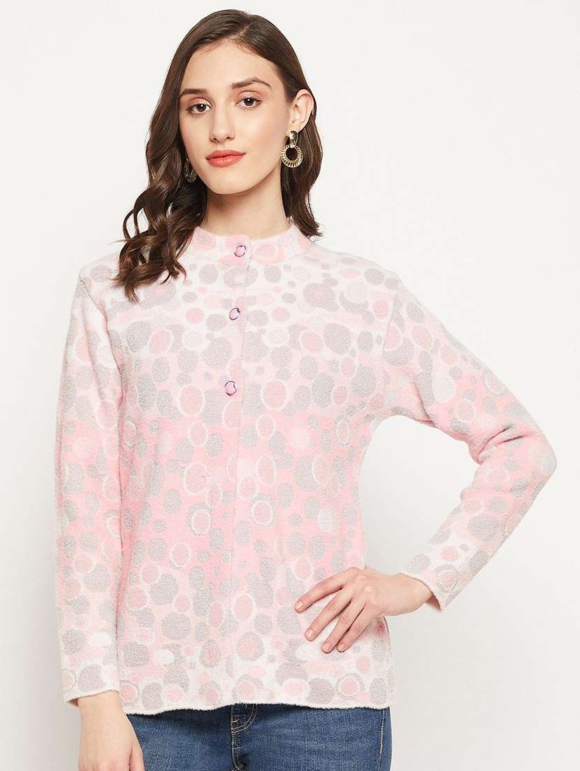 women self designed long sleeve cardigan