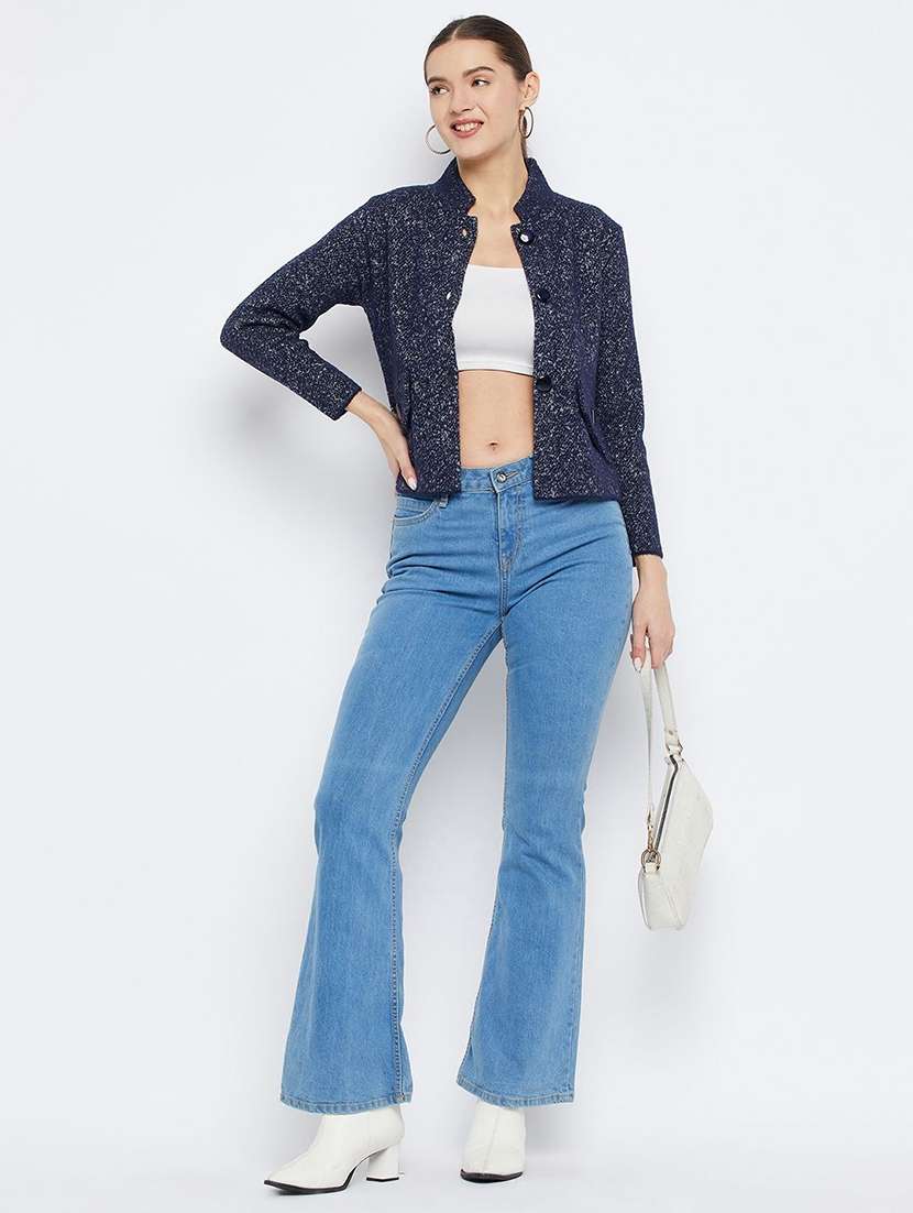 women self designed long sleeve cardigan - 22229563 -  Standard Image - 3