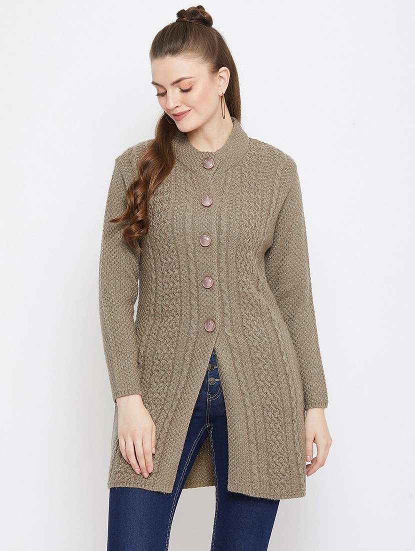 women self designed ong sleeve cardigan