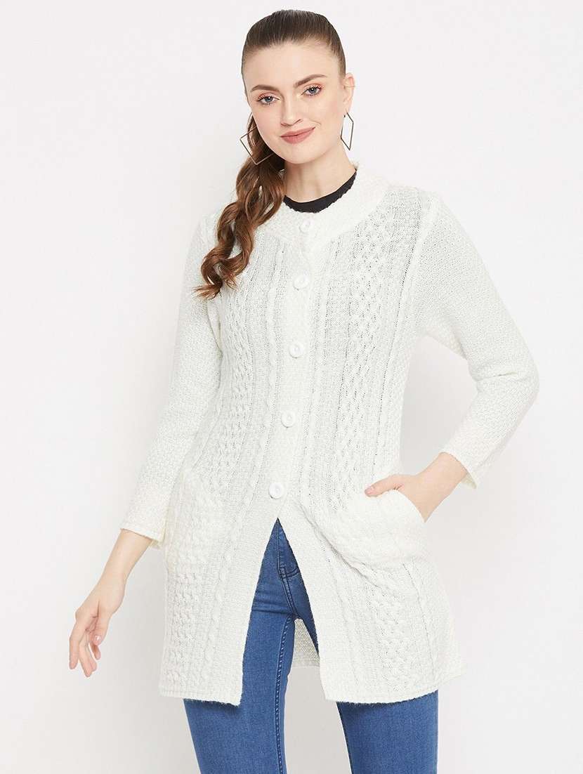 women self designed ong sleeve cardigan