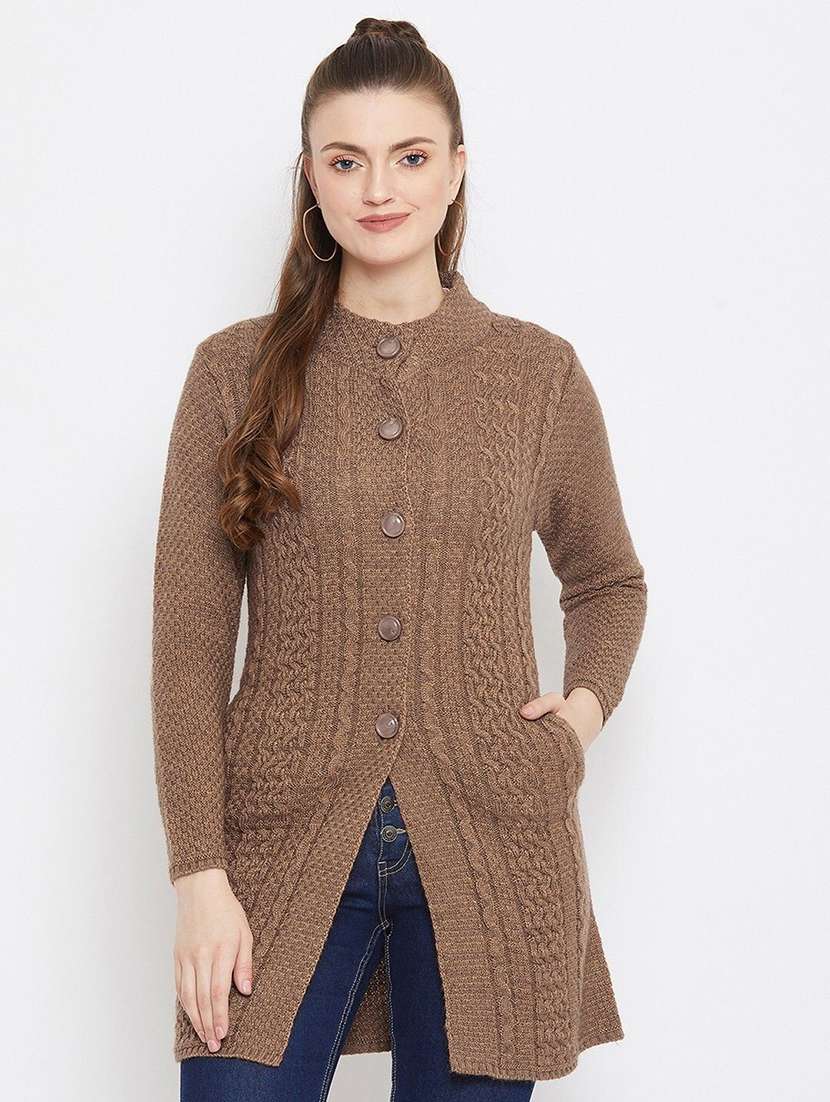 women self designed ong sleeve cardigan
