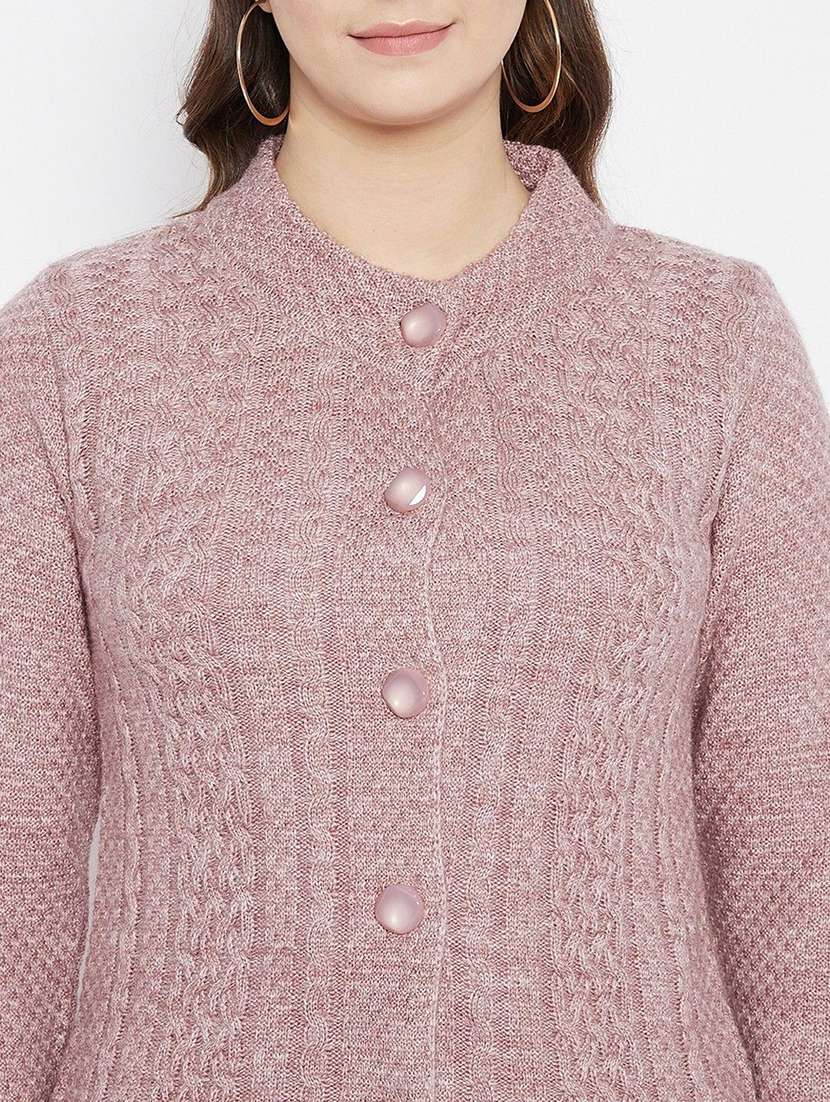 women self designed ong sleeve cardigan - 22229652 -  Standard Image - 3