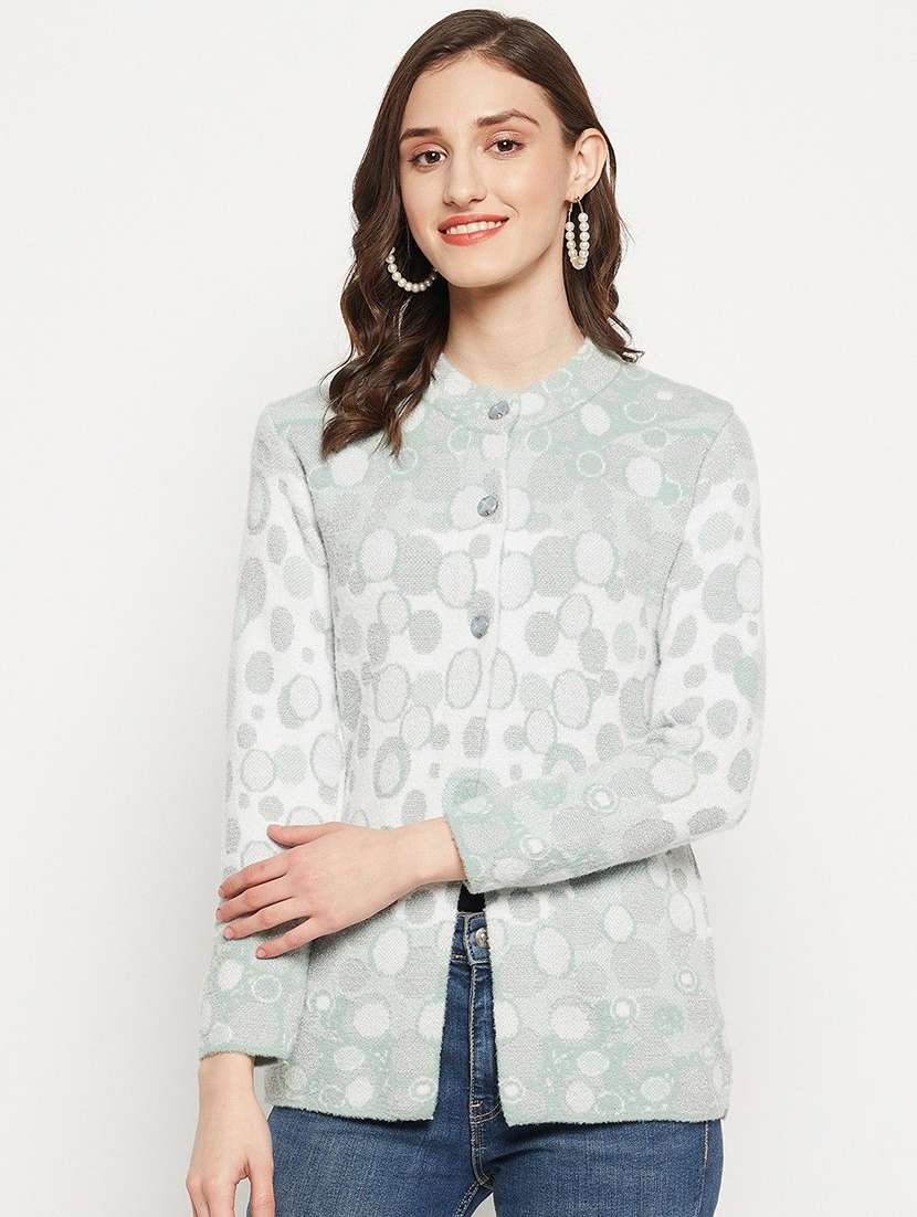 women self designed long sleeve cardigan