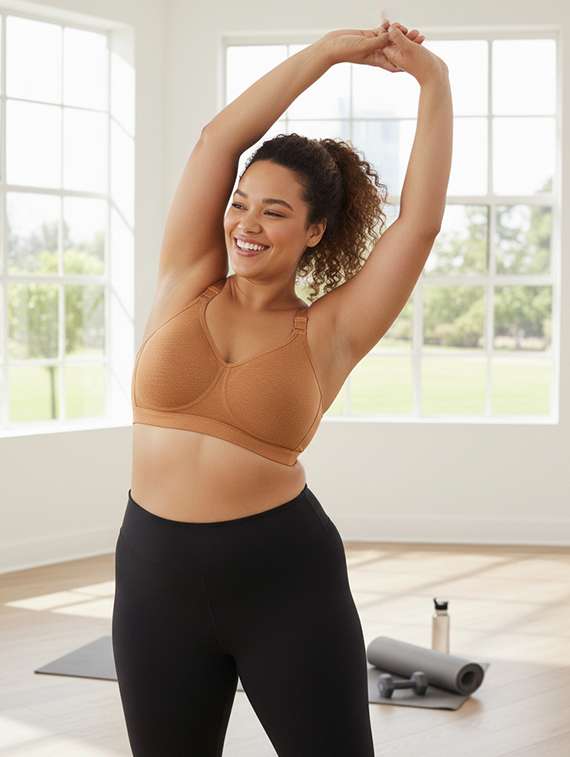 women plus size solid non padded minimizer bra - 22229787 -  Standard Image - 3