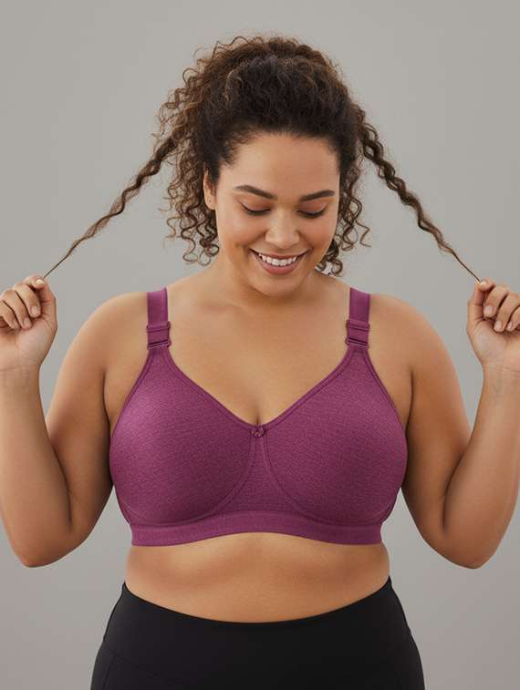 women plus size solid non padded minimizer bra