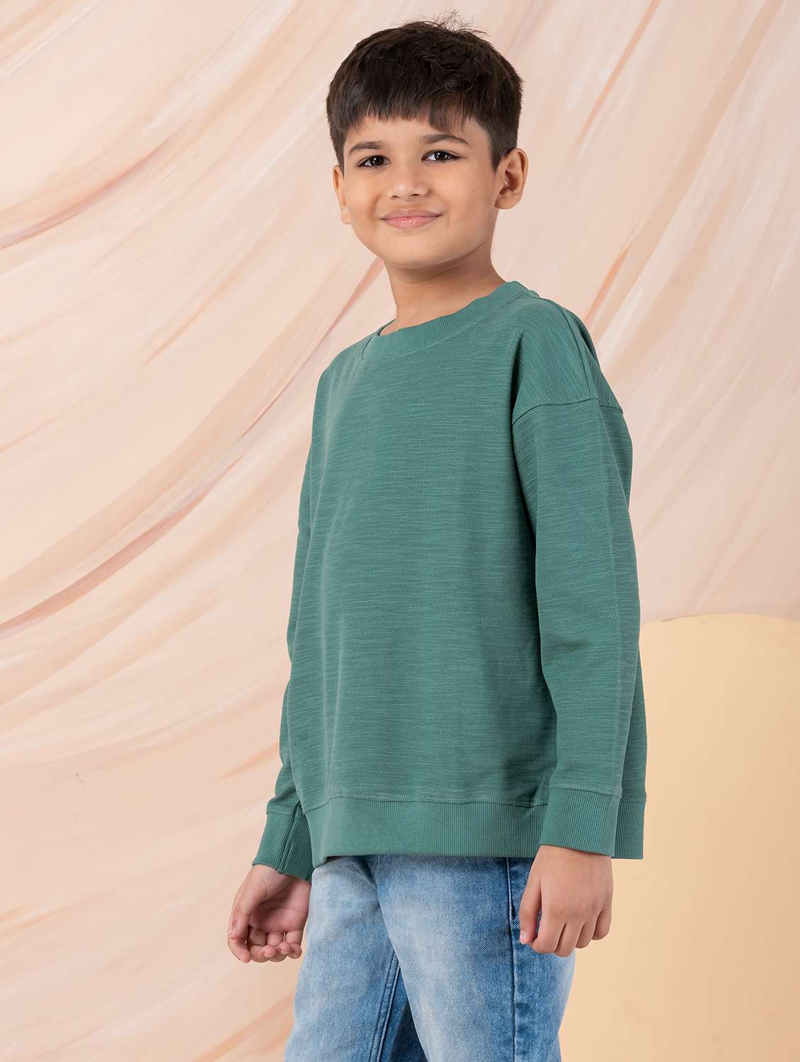 boy solid long sleeve sweatshirt - 22229814 -  Standard Image - 3