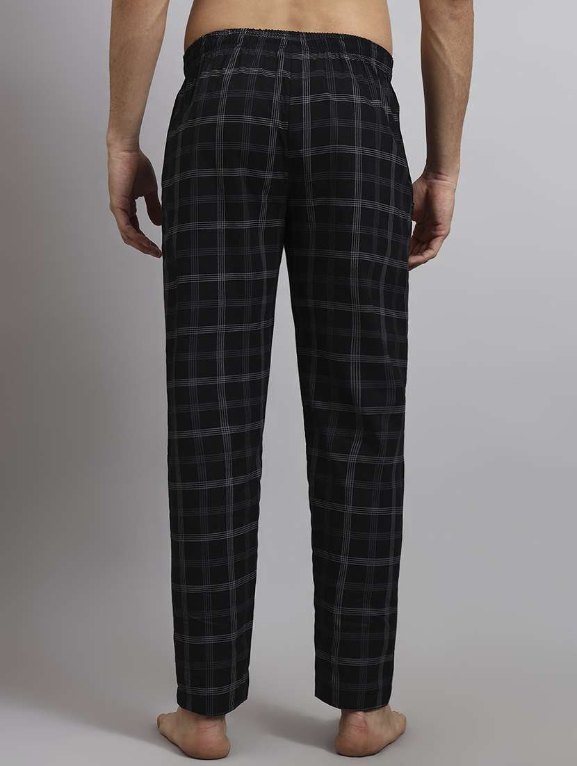 men checkered mid rise loungewear pyjama - 22229823 -  Standard Image - 3