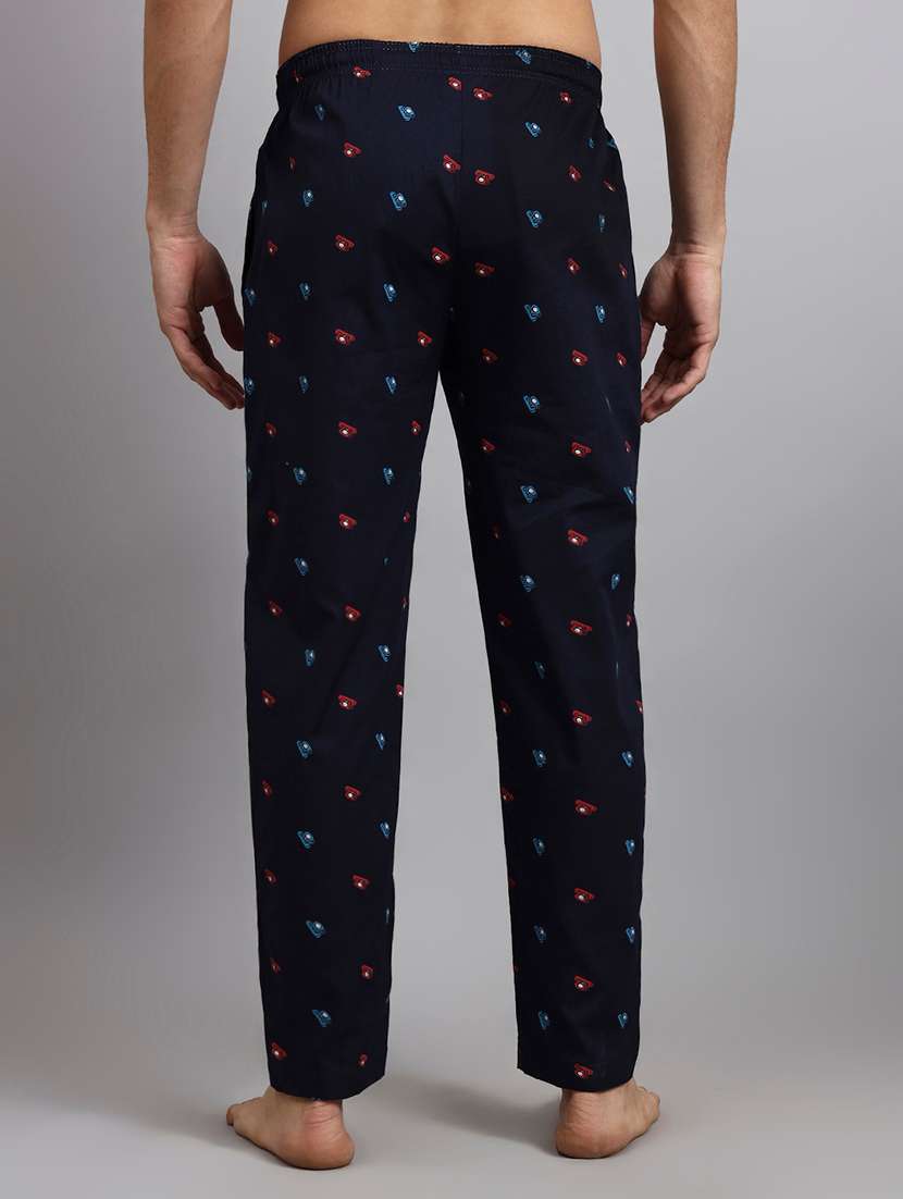 men printed mid rise loungewear pyjama - 22229824 -  Standard Image - 3