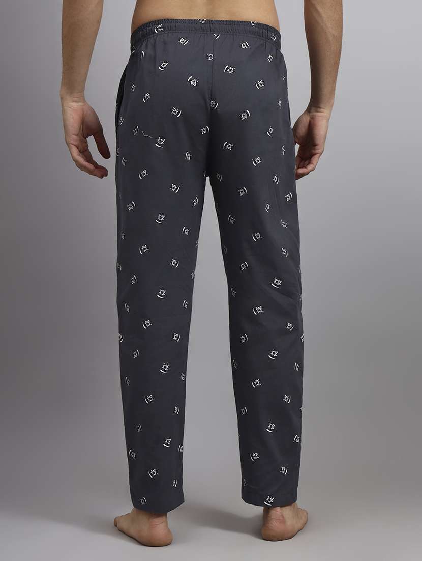 men printed mid rise loungewear pyjama - 22229825 -  Standard Image - 3