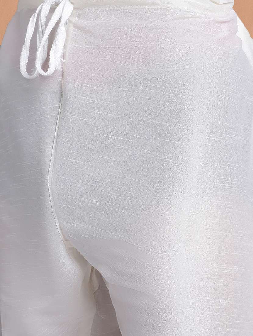 men solid mandarin neck kurta pyjama with jacket ethnic wear set - 22229852 -  Standard Image - 5