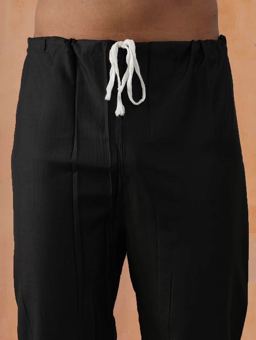 men solid mandarin neck kurta pyjama with jacket ethnic wear set - 22229866 -  Standard Image - 5