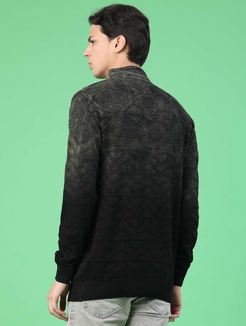 men tie & dye long sleeve regular fit pullover  - 22230014 -  Standard Image - 3