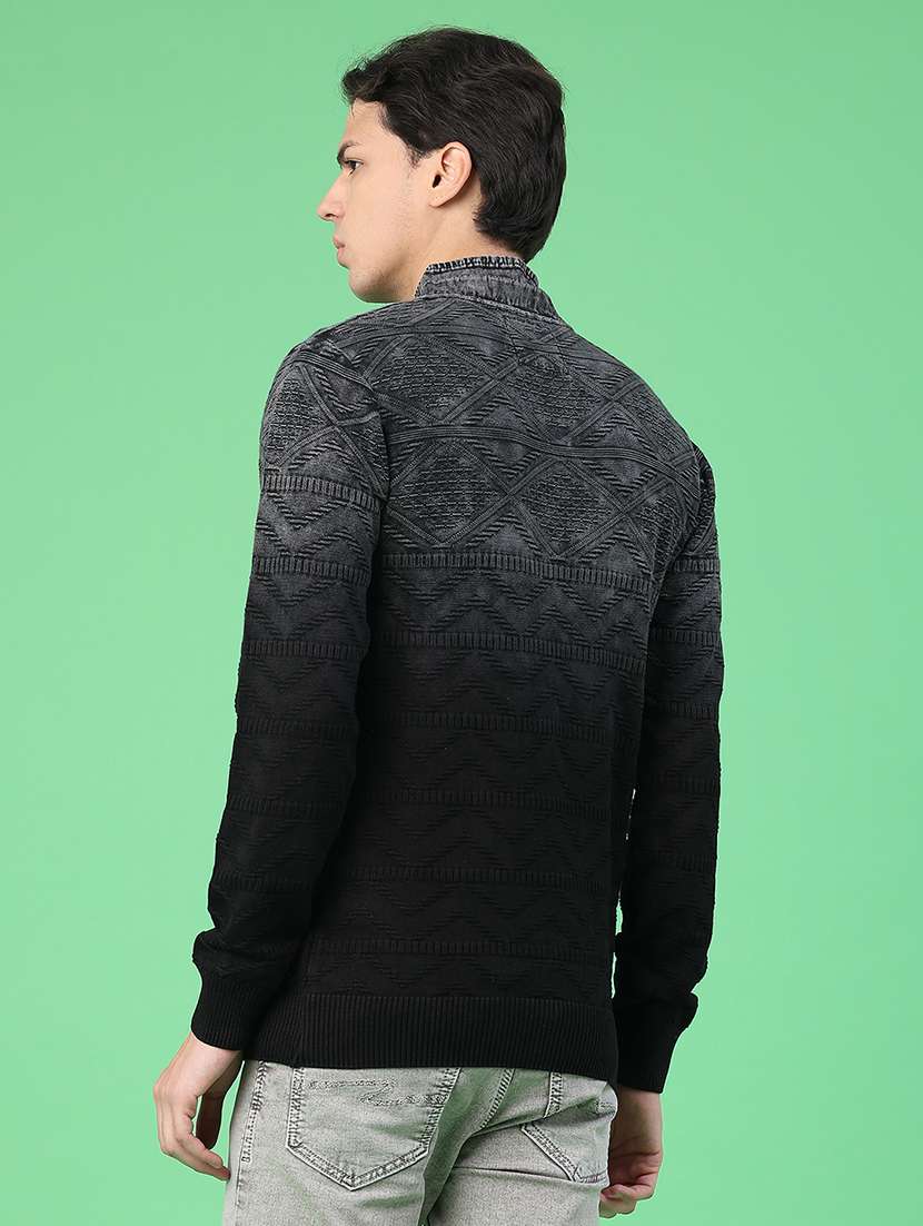 men tie & dye long sleeve regular fit pullover  - 22230016 -  Standard Image - 3