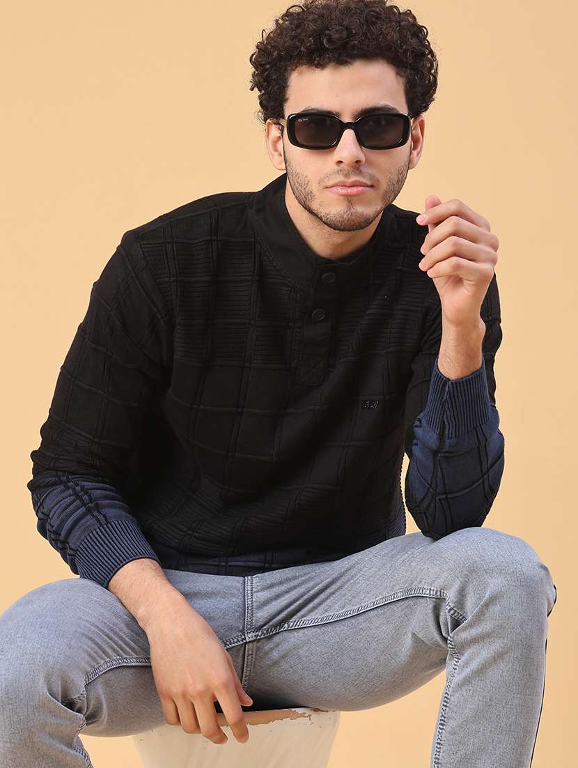 men tie & dye long sleeve regular fit pullover 