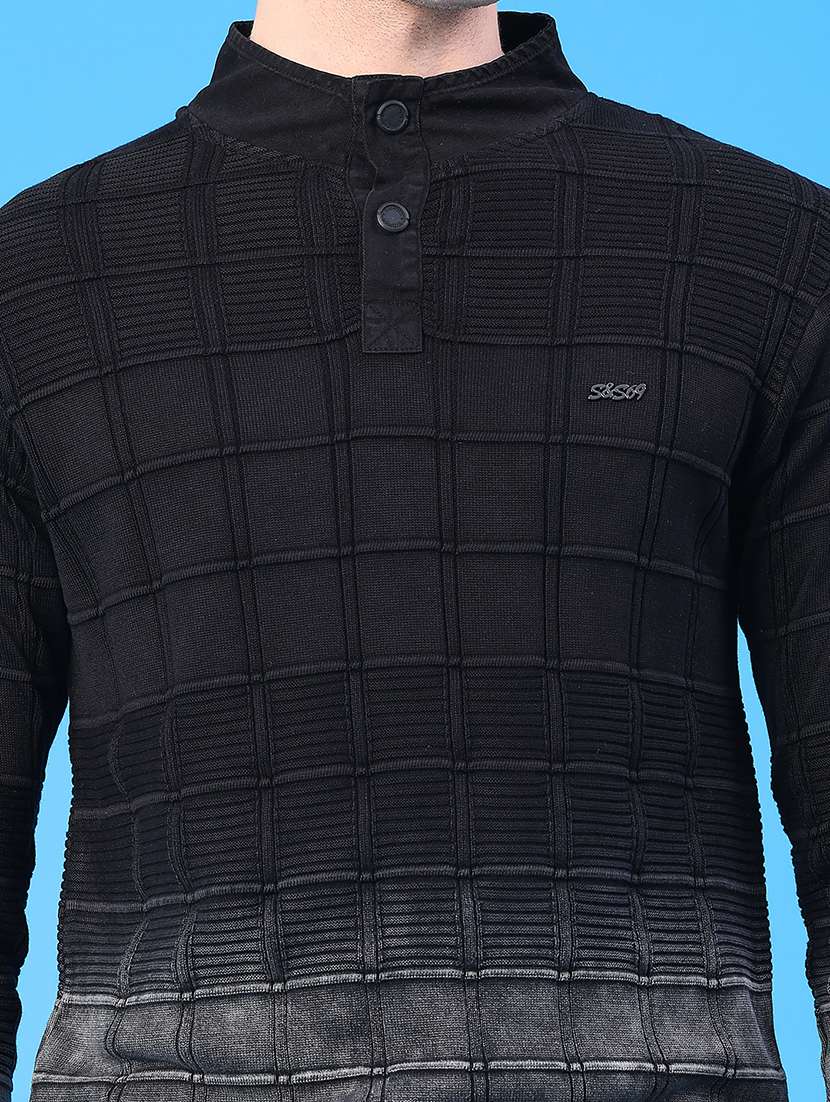 men tie & dye long sleeve regular fit pullover  - 22230019 -  Standard Image - 5