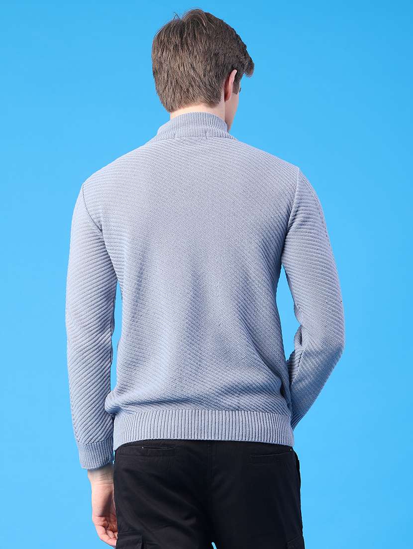 men self design long sleeve regular fit pullover  - 22230022 -  Standard Image - 3