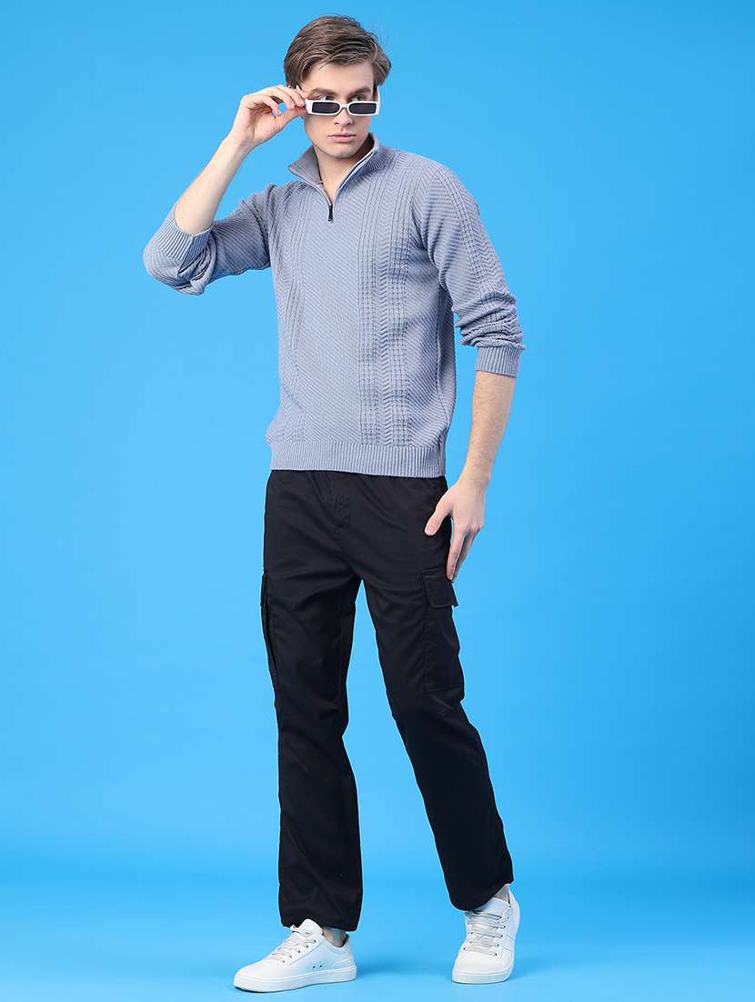 men self design long sleeve regular fit pullover  - 22230022 -  Standard Image - 5