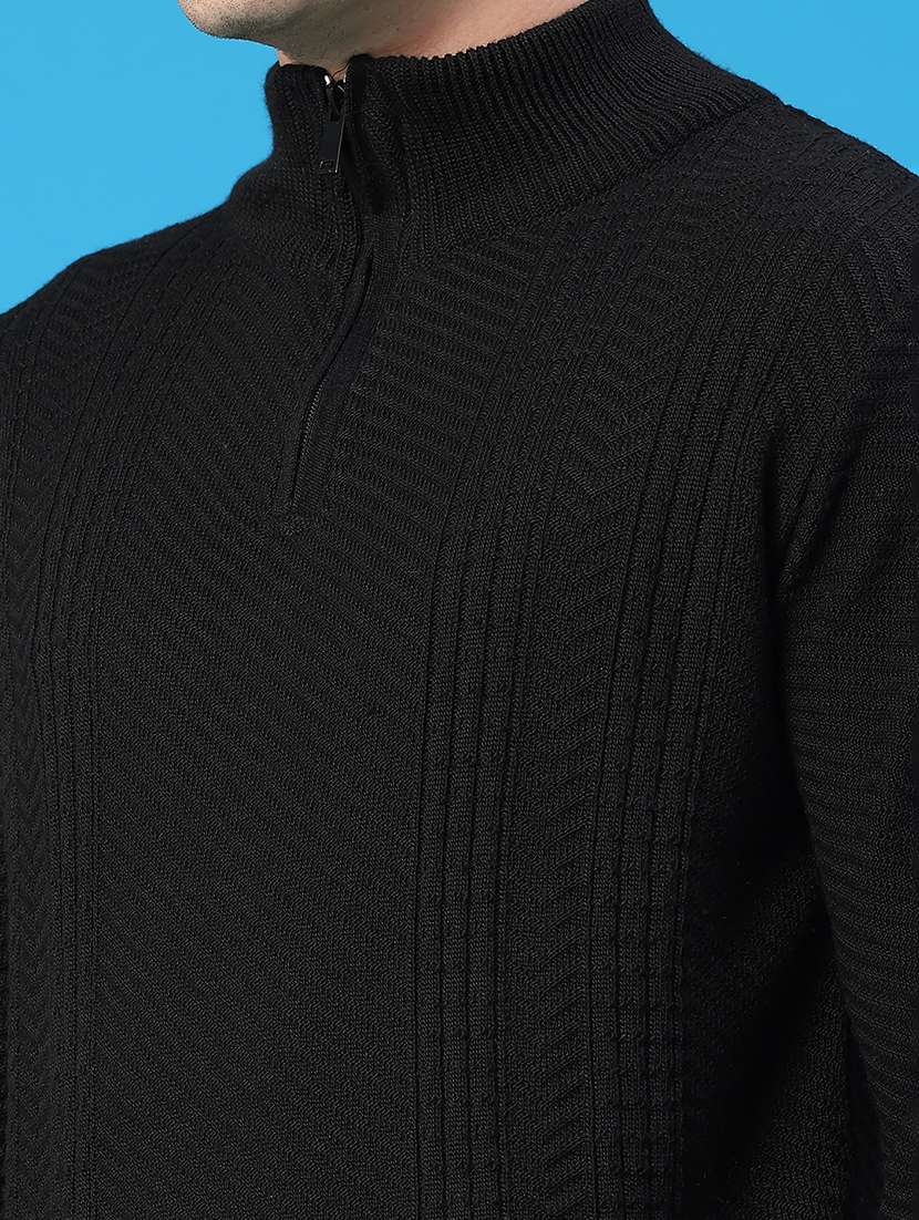 men self design long sleeve regular fit pullover  - 22230023 -  Standard Image - 5