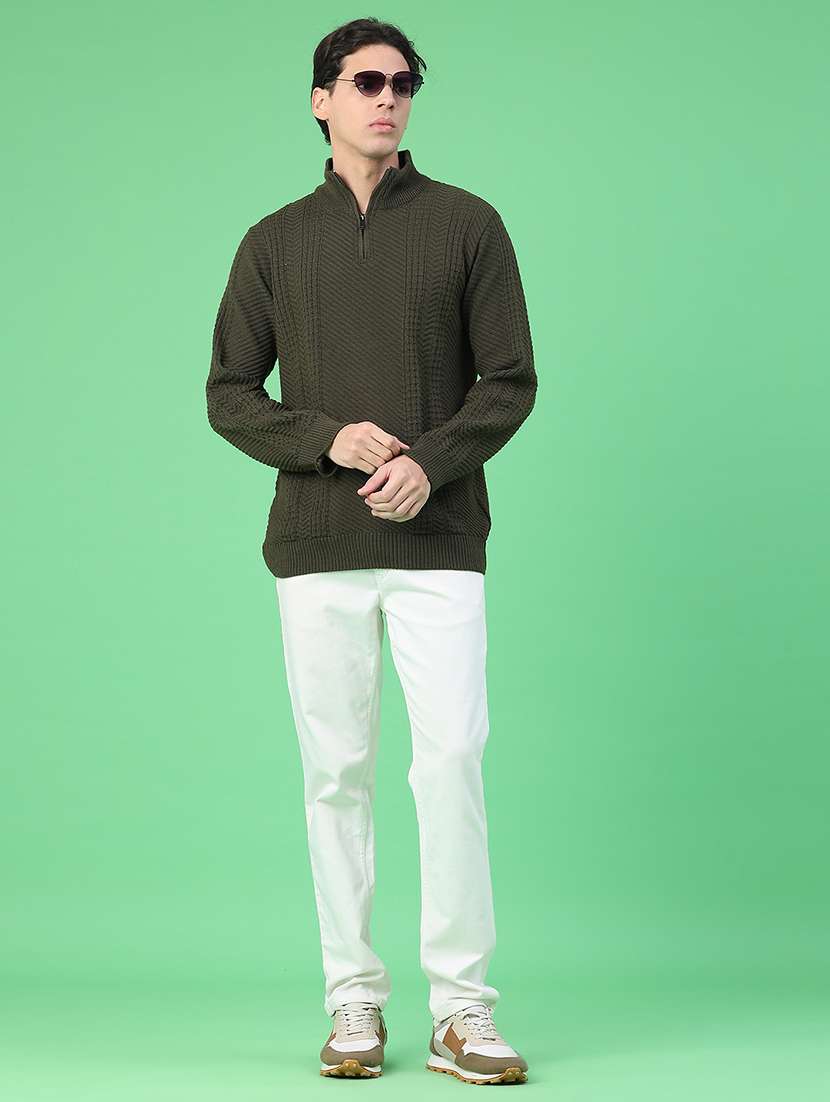 men self design long sleeve regular fit pullover  - 22230024 -  Standard Image - 5