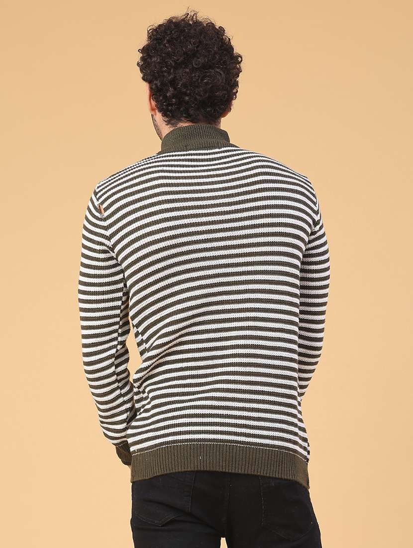 men striped long sleeve regular fit pullover  - 22230032 -  Standard Image - 3