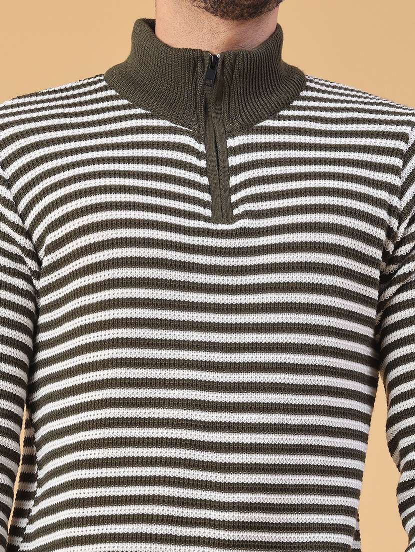 men striped long sleeve regular fit pullover  - 22230032 -  Standard Image - 5