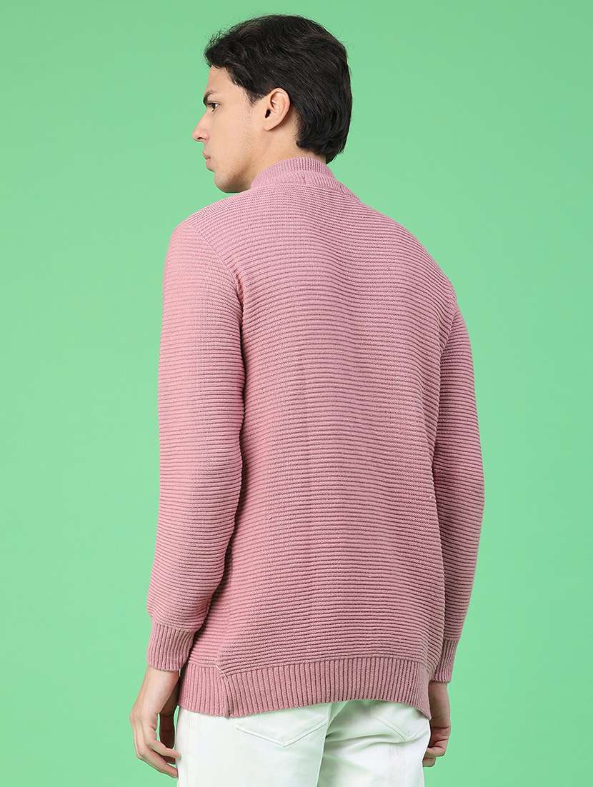 men self design long sleeve regular fit pullover  - 22230039 -  Standard Image - 3