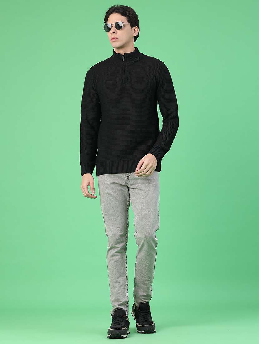 men self design long sleeve regular fit pullover  - 22230041 -  Standard Image - 5