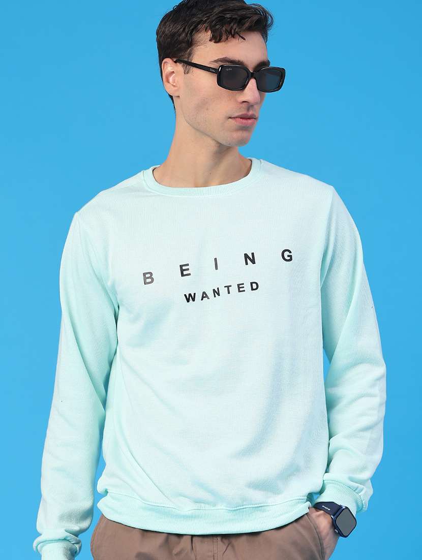 men printed long sleeve sweatshirt