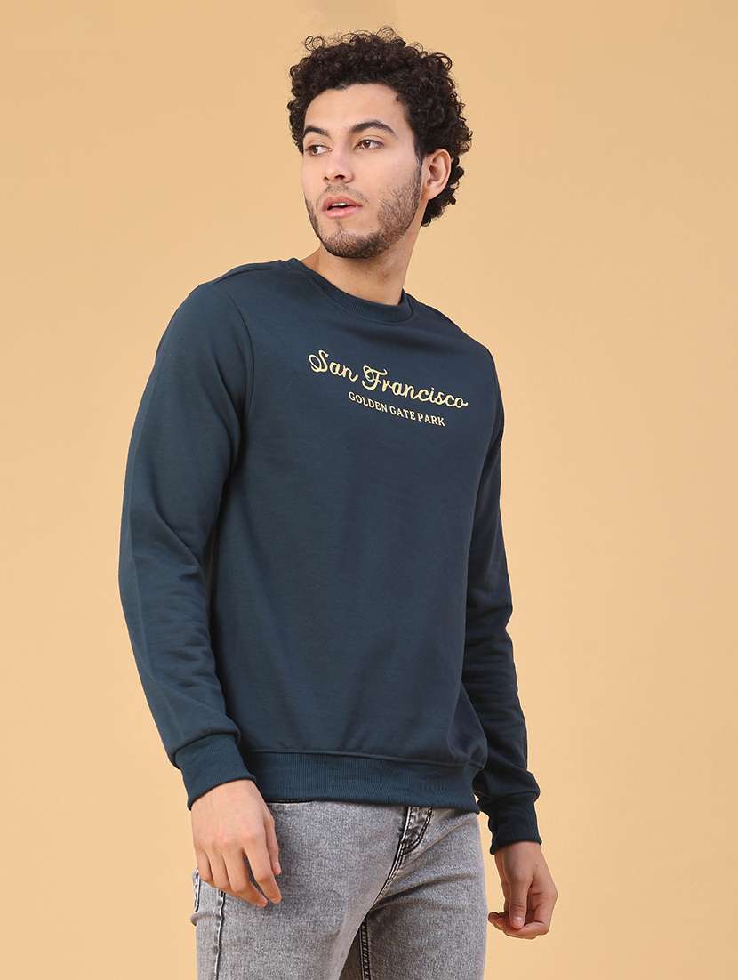 men typographic long sleeve regular fit sweatshirt - 22230151 -  Standard Image - 3