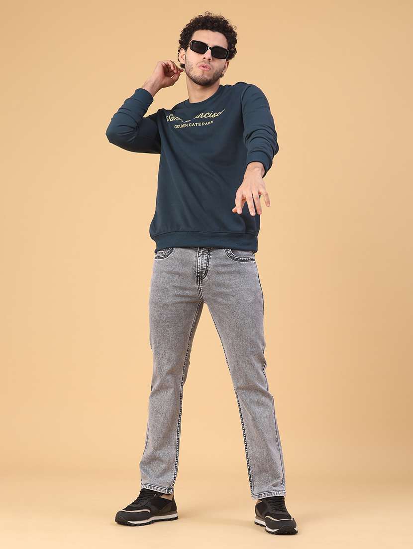 men typographic long sleeve regular fit sweatshirt - 22230151 -  Standard Image - 5