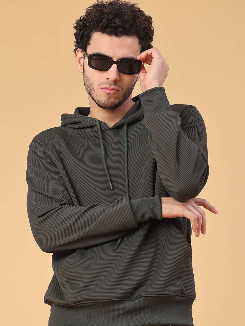 men solid long sleeve regular fit sweatshirt