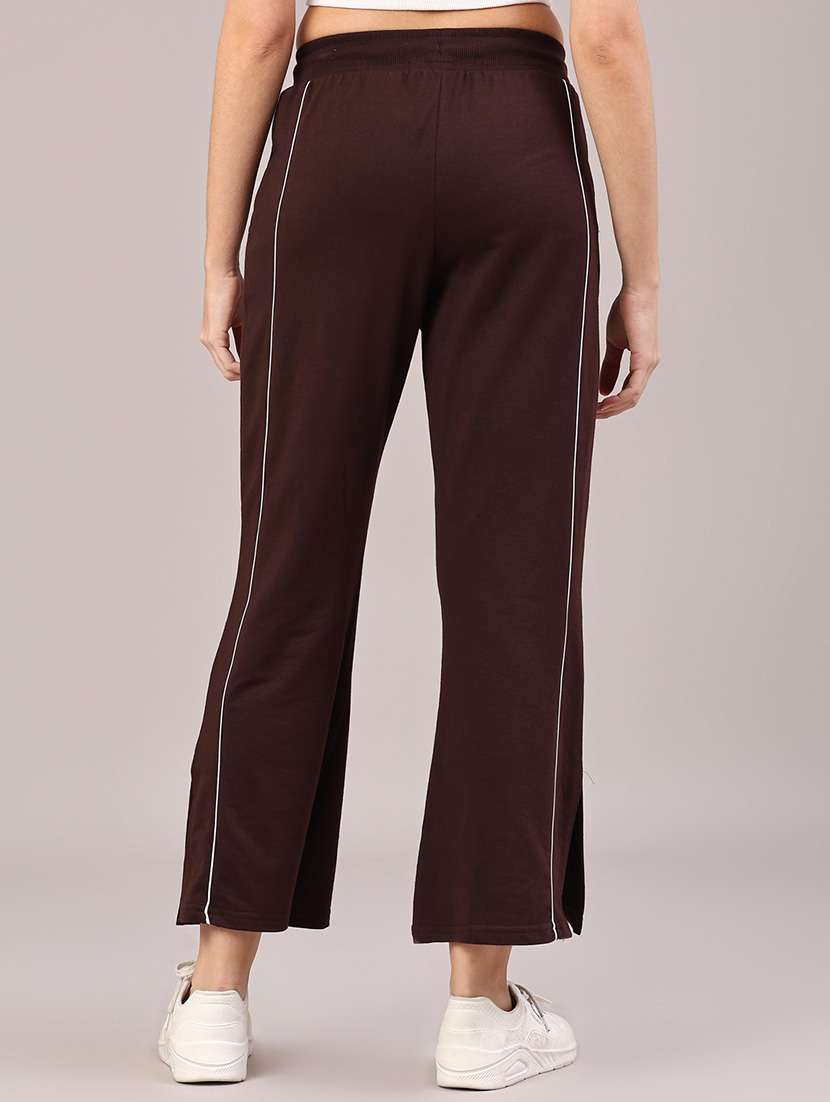 women solid mid rise regular fit track pant - 22230192 -  Standard Image - 3