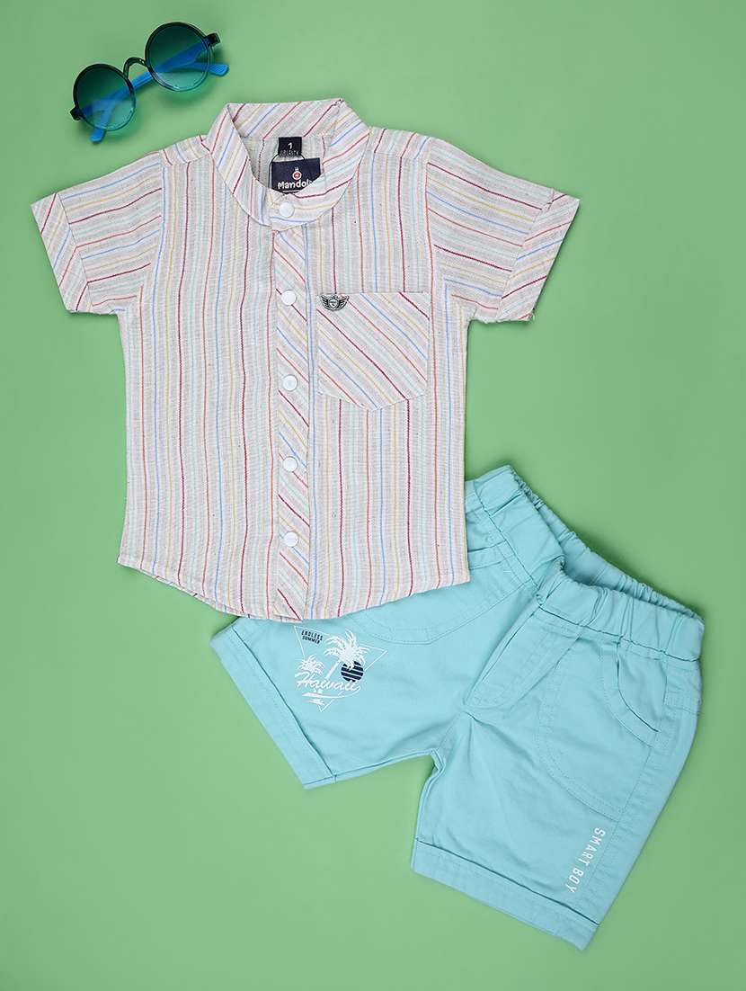 kids printed shirt and short set