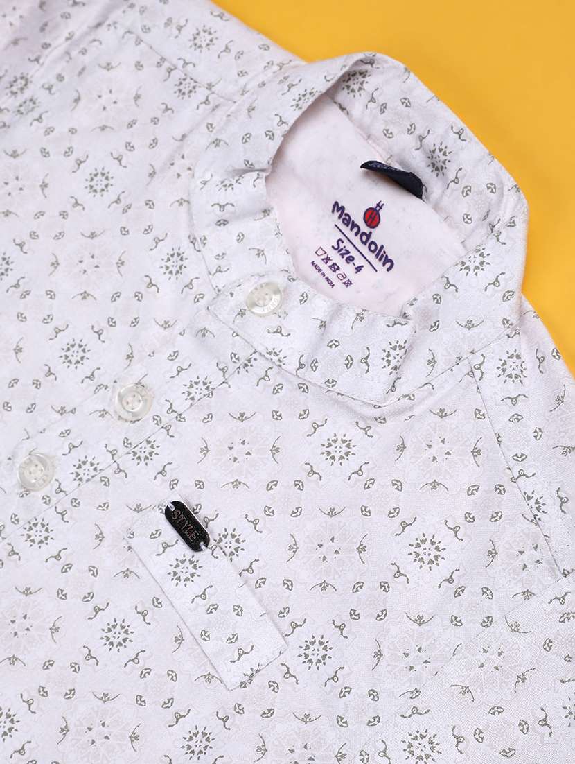 boys printed shirt & shorts co-ords set - 22230215 -  Standard Image - 3